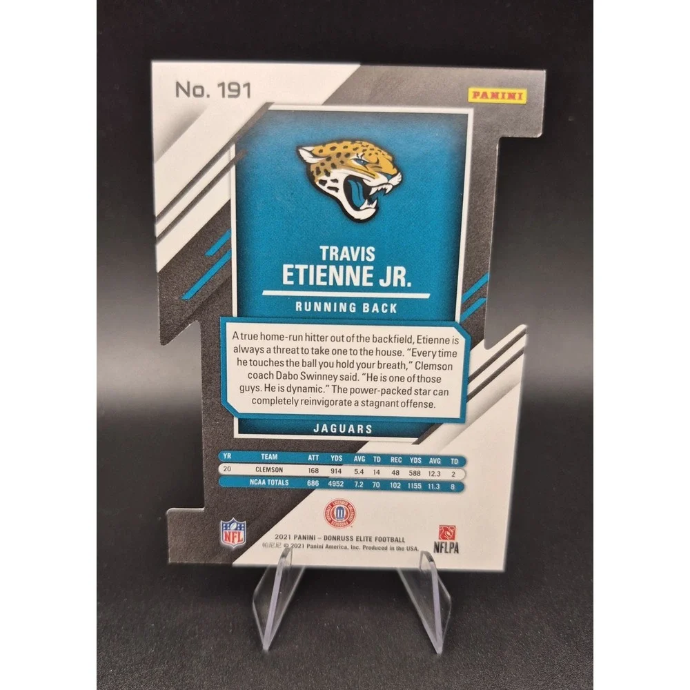 2021 Donruss Elite Travis Etienne Jr #191 Rookie Status Die Cut /24 (RC) Jaguars